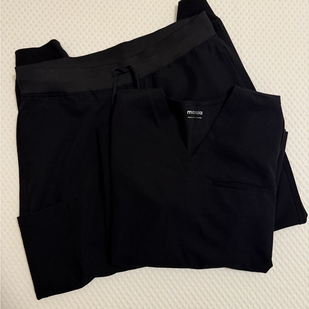 Black Scrub Set by Mandala